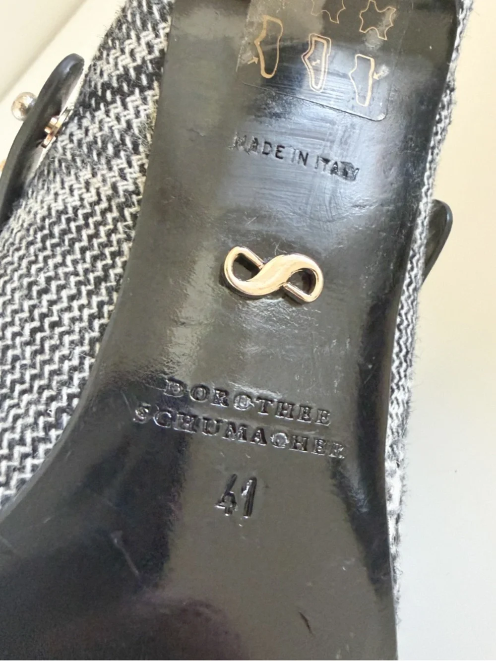 DOROTHEE SCHUMACHER • Check It Out Kitten Heel Pump in Grey - Picture 13 of 14